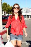 Audrina Patridge photos legs boots denim shorts shopping Hollywood